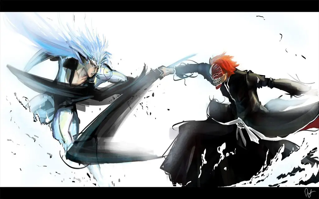 Gambar adegan pertarungan anime yang menegangkan