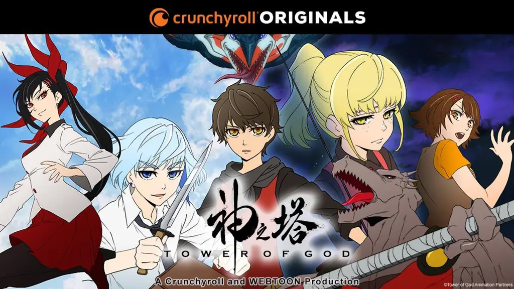Gambar adegan pertarungan yang menampilkan aksi dan ketegangan Gambar adegan pertarungan dari anime Tower of God