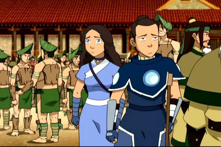 Gambar Katara dan Sokka, saudara kandung dalam serial Avatar